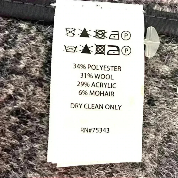 Nanette Lepore Sustainable Gray Ombre Wool Mohair Swing Jacket Coat Size S - Picture 14 of 16